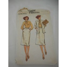 Vintage Vogue skirt Jacket cut sewing pattern 7048 Sz 14 - $193.25 MXN