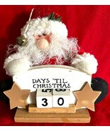 Christmas Calendar Days &#39;Til Christmas Plush Santa Claus 6 1/4&quot; Tall - €6,93 EUR