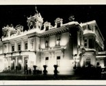 Vtg Tarjeta Postal RPPC Mónaco Monte-Carlo Le Casino Vu la Nuit - sin Se... - £4.25 GBP