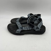 TEVA Womans Black &amp; Blue Hoop &amp; Loop Strap Sandals Size 7 - £13.48 GBP