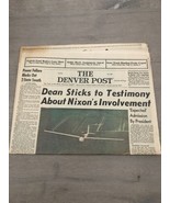 Newspaper Dean testifies on Nixon June 26 1973 Denver Post Watergate  - $12.00