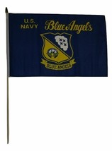 12x18 12"x18" U.S. Navy Blue Angels Stick Flag wood staff - $29.99