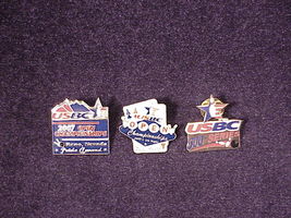 Lot of 3 USBC Lapel Pins, from 2007, 2009, United State Bowling Conference - £5.46 GBP