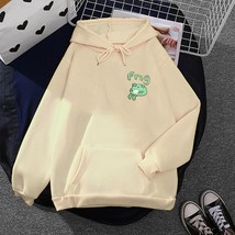 Green Forg Hooded Women Solid Color Oversize Hoodie Harajuku Plus Velvet Winter  - £47.70 GBP