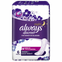 Always Discreet Incontinence Pads 6-pack in Maxi Night - £59.53 GBP