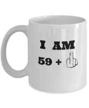 Middle Finger  Mug, 60th Birthday Gifts For Men And Women Funny Birthday Present - £17.66 GBP