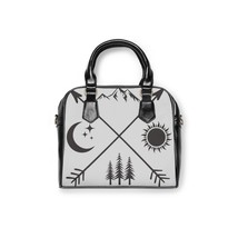 Personalized Shoulder Bag with Celestial Symbol Print: Earth, Air, Fire, Water - £40.34 GBP