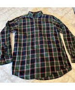 Class/Club Shirt Men&#39;s Long Sleeve Plaid, Blue Red Green, Sz 20 - €19,97 EUR