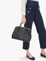 NWB Kate Spade Knott Large Satchel Black Pebbled Leather PXR00399 $398 Gift Bag - £143.33 GBP