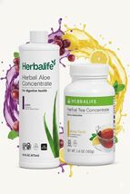 Herbalife Herbal Tea Concentrate Lemon Flavor 3.6Oz &amp; Grape Aloe Pint Ex... - $129.21 CAD