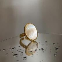 GolShell Rings Luxury Bride Jewelry for Women Fashion Simple Ellipse Geometric P - £9.23 GBP