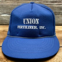 Union Fertilizer Inc Snapback Hat Blue Baseball Cap Capital Mesh Back - £13.33 GBP