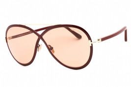 TOM FORD FT1007 69E Shiny Bordeaux / Brown 65-5-130135 Sunglasses New Authentic - £104.18 GBP