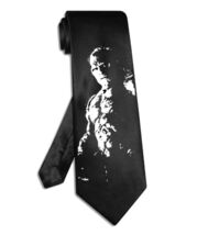 The Thing tie black satin silk hand-painted superhero necktie - $28.00