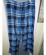 Hanes Blue Plaid Pajama Pants Bottoms Size XL Men&#39;s EUC - $22.25
