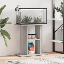 Aquarium Stand Grey Sonoma 60x30x60 cm Engineered Wood - £28.88 GBP