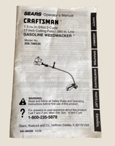 Gas Weedwacker Sears Craftsman Operators Manual Model No. 358.798530 - $12.20
