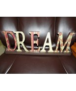 Home Decor &quot;DREAM&quot; Wooden Word Decorative 18 1/4 &quot; X 6 1/4&quot; Sign - £16.31 GBP