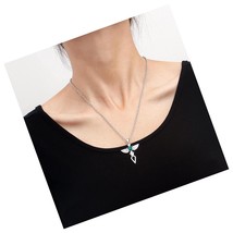 Boho Emerald Cross Choker Necklace Viking Wings - £22.19 GBP