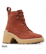 SOREL Women&#39;s Hi-Line Lace-Up Lug Combat Boots - US Size 6 1/2 - Warp Re... - $108.30 CAD