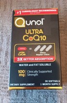 Qunol Ultra CoQ10 Dietary Supplement 100 mg 30 Softgels (O3) - £18.69 GBP