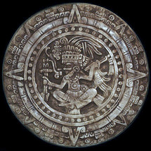 Aztec Maya Inca Calendar Museum Sculpture Replica Reproduction - £69.29 GBP
