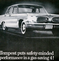 1961 Pontiac Tempest Advertisement Automobilia Classic Vintage Car DWII32 - $372.00 MXN