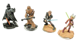 Disney Infinity Star Wars Character Figure Bundle Darth Anakin Chewbacca Ashoka - £19.20 GBP