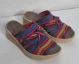Bzees Washable 7 W Comfort Wedge Slide Sandals Women Smile Summer Raspberry - £23.46 GBP