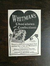 Vintage 1901 Whitman&#39;s Chocolates and Confections Original Ad - £5.24 GBP