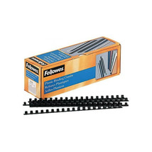 Fellowes 52325 PLASTIC COMBS - ROUND BACK, 3/8&quot;, 55 SHEETS, BLACK, 100 P... - $43.55