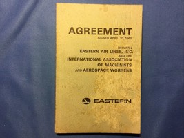 Eastern Airlines Mechanics 1969 Int Assoc Machinist Aerospace Wkr Agreement - $47.47 CAD