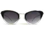 Komono Sunglasses THE BETHANY Black Silver Cat Eye Frames with Purple Le... - $70.16