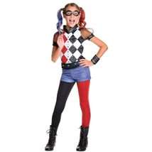 Rubies Costume Kids Dc Superhero Girls Deluxe Harley Quinn Costume - £28.66 GBP