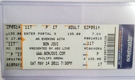 JON BON JOVI - ORIGINAL 2011 UNUSED WHOLE FULL CONCERT TICKET - $285.54 MXN
