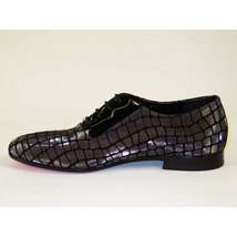 Men's GENIO Suede Croc Red Leather Sole Shoes Turkey 120371142 Metallic Silver image 4