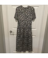 LESLIE FAY BLACK WHITE GEOMETRIC DRESS  SIZE 8 BELT INCLUDED - $180.11 MXN