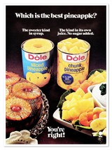 Dole Canned Pineapple Which is the Best Vintage 1976 Full-Page Magazine Ad - $9.70