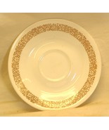 Woodland Brown Corelle Corning Saucer Brown Outlined Flowers on White - £10.19 GBP