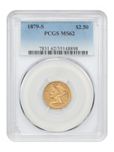 1879-S $2.50 PCGS MS62 - $5,347.13