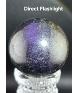 Rare Purpurite Sphere 44mm | Purple Crystal Decor with Purple Chatoyancy... - $166.00