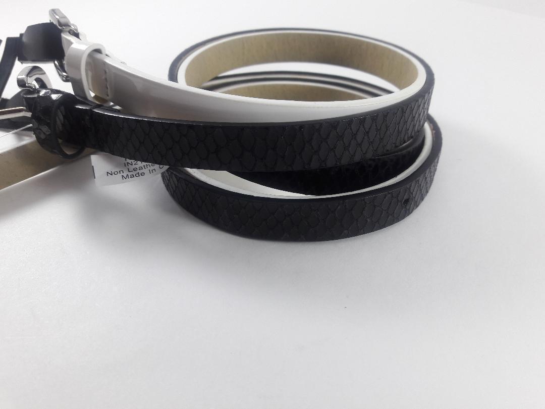 INC International Concepts Women&#39;s 2-for-1 Embossed &amp; Solid Belts S - $15.83
