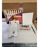 Daler-Rowney Oil Painter&#39;s Set - 8 Oil Paints 2 Brushes Canvas Painting ... - $30.30 CAD