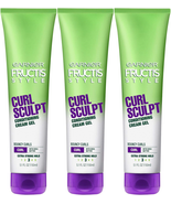 3 PACK GARNIER FRUCTIS STYLE CURL SCULPT CONDITIONING CREAM GEL, FOR CUR... - £19.39 GBP