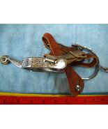 Vintage Chrome Engraved Korea Spur set Used Very Good Useable Condition ... - $34.60