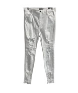 Fashion Nova Tell Your Boy Bye Distressed Skinny Jeans White Denim Women... - £14.70 GBP