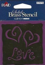 Plaid. 5707S Love Brass Stencil - $4.00