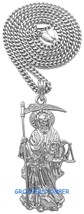 Santa Muerte New Pendant with Necklace Saint Of Death - £19.15 GBP