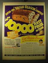 1950 California Raisin Advisory Board Ad - Enter the raisin-reason contest - £14.60 GBP