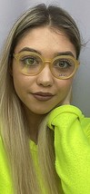 New LIU JO LJ 2624 249 Matte Rx 48mm Round Yellow Women&#39;s Eyeglasses Frame - $89.99
